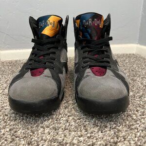 Air Jordan 7 Retro, Mens Size 10.5, Black, LT, Graphite-Bordeaux, Shoe